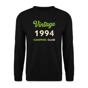 Vintage 1994 – Camping Club Retro Birth Year - Unisex Sweatshirt - black - Front - Alina (178cm) & Michal (187cm)