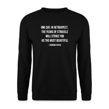 La lutte rétrospective devient beauté - Sweat-shirt Unisexe - noir - Devant - Alina (178cm) & Michal (187cm)