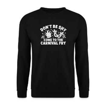 Circus Graphic Come To The Carnival Fry Circus - Unisex Sweatshirt - black - Front - Alina (178cm) & Michal (187cm)