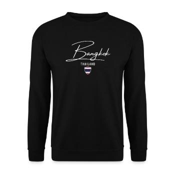 Bangkok Thailand, elegant design Bangkok - Unisex Sweatshirt - black - Front - Alina (178cm) & Michal (187cm)