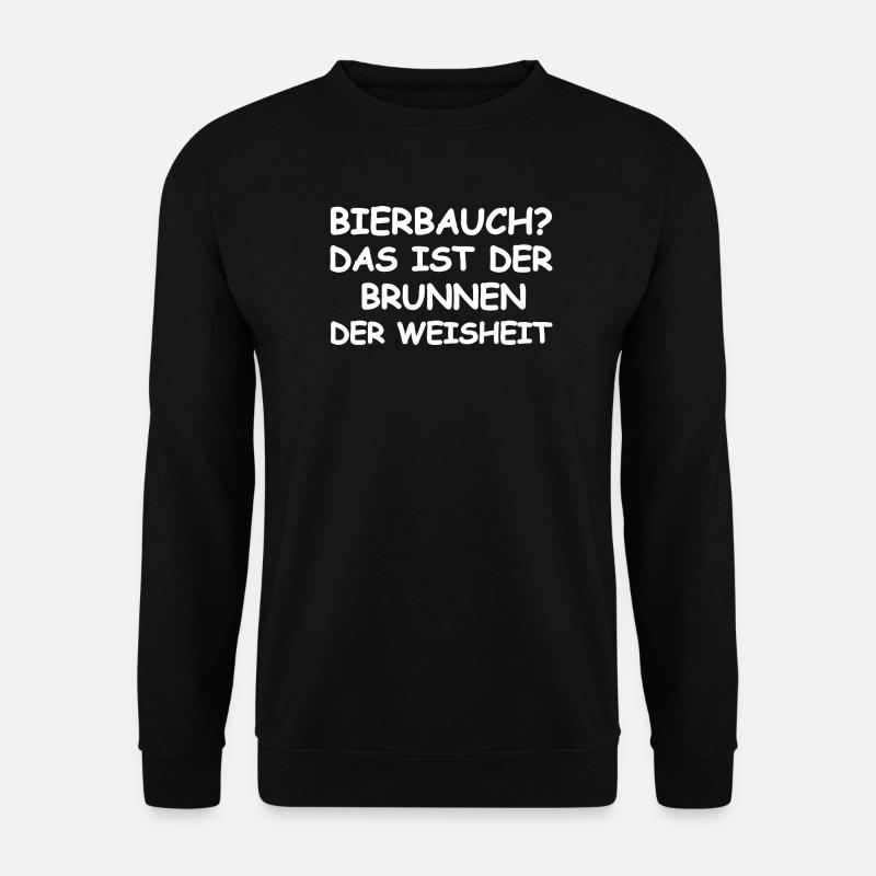 Bierbauch Spruch - Unisex Pullover - Schwarz