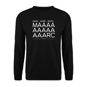 Marc ! Replique culte dans la Flamme - Sweat-shirt Unisexe - noir - Devant - Alina (178cm) & Michal (187cm)