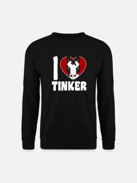 I Love Tinker Horses - Heart - Unisex Sweatshirt - black