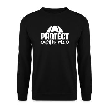 Agent d’assurance Costume Protect With Me Medicare - Sweat-shirt Unisexe - noir - Devant - Alina (178cm) & Michal (187cm)