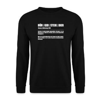 Bürgersteigbier Ortskontrollfahrt OKF - Unisex Pullover - Schwarz - Vorne - Alina (178cm) & Michal (187cm)