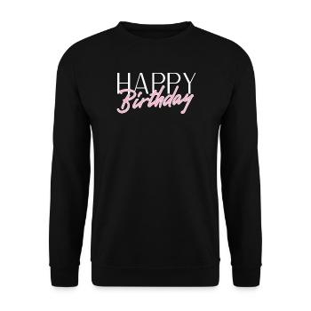 Bon anniversaire - Sweat-shirt Unisexe - noir - Devant - Alina (178cm) & Michal (187cm)