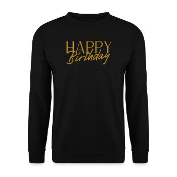 Bon anniversaire - Sweat-shirt Unisexe - noir - Devant - Alina (178cm) & Michal (187cm)