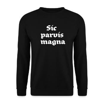 Sic parvis magna - Unisex Sweatshirt - black - Front - Alina (178cm) & Michal (187cm)