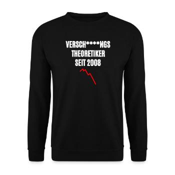 Verschwörungstheoretiker Wirtschaft - Unisex Pullover - Schwarz - Vorne - Alina (178cm) & Michal (187cm)