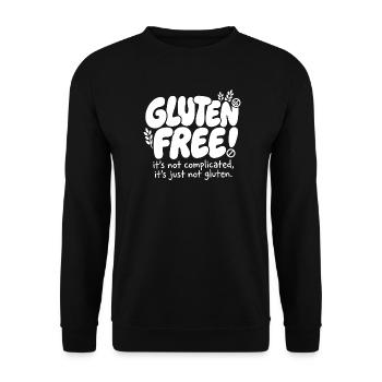 Gluten Free simply explained Humor - Unisex Sweatshirt - black - Front - Alina (178cm) & Michal (187cm)