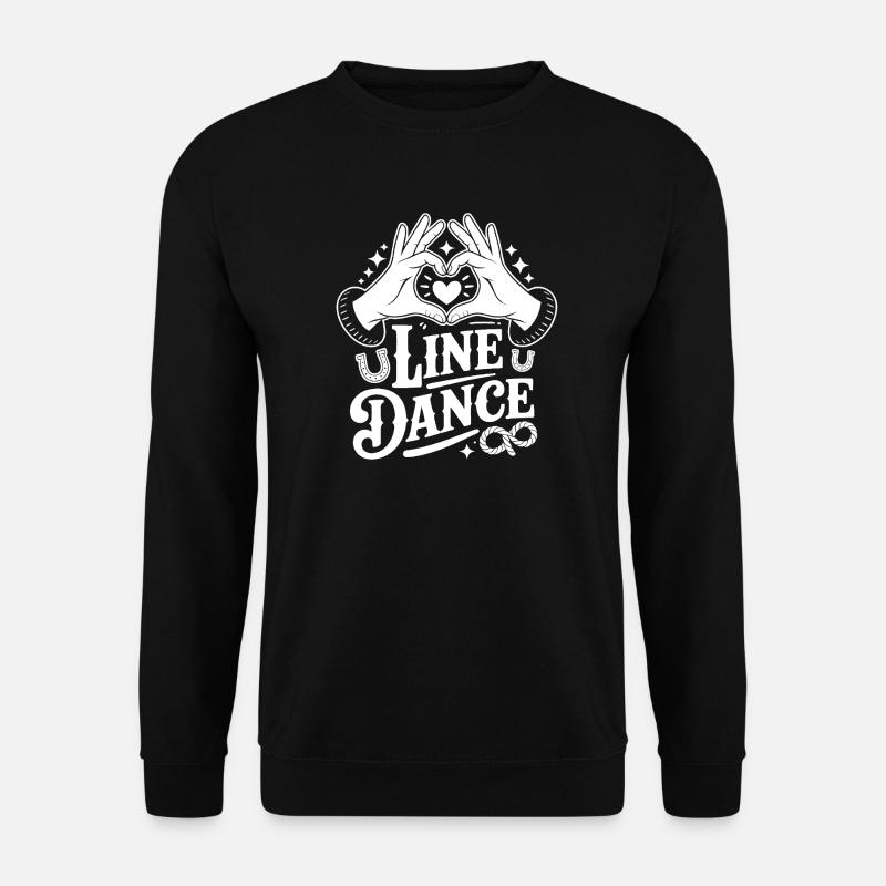 Line Dance Heart-Hand Logo - Unisex Sweatshirt - black