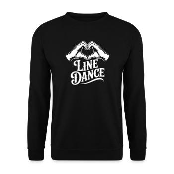 Logo Cœur-Main de la danse en ligne - Sweat-shirt Unisexe - noir - Devant - Alina (178cm) & Michal (187cm)