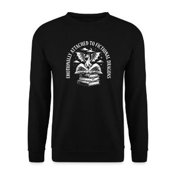 Romans drôles, Livre de lecture de dragons fantastiques - Sweat-shirt Unisexe - noir - Devant - Alina (178cm) & Michal (187cm)