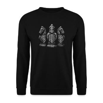 Chess Knight Medieval Figures for Men - Unisex Sweatshirt - black - Front - Alina (178cm) & Michal (187cm)