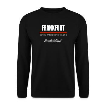 Frankfurt - Unisex Sweatshirt - black - Front - Alina (178cm) & Michal (187cm)