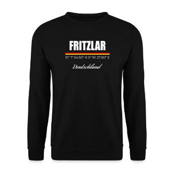 Fritzlar - Unisex Pullover - Schwarz - Vorne - Alina (178cm) & Michal (187cm)
