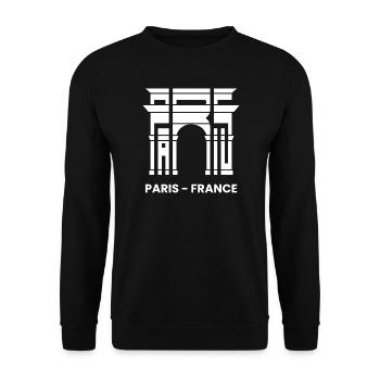 Paris France Arc de Triomphe France Touriste - Sweat-shirt Unisexe - noir - Devant - Alina (178cm) & Michal (187cm)