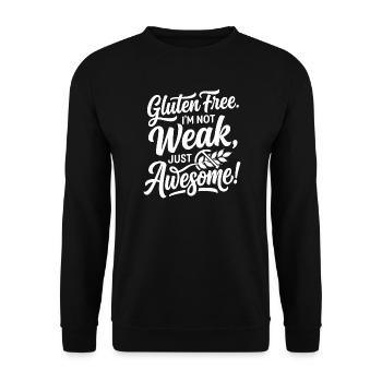 Gluten Free Weak Awesome Humor - Unisex Sweatshirt - black - Front - Alina (178cm) & Michal (187cm)