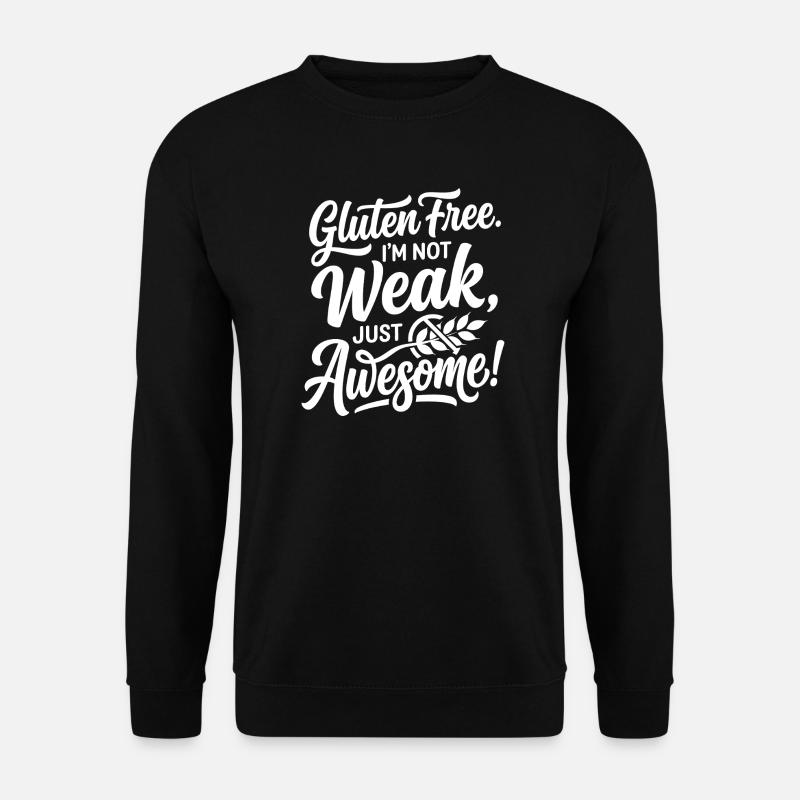 Glutenfrei Weak Awesome Humor - Unisex Pullover - Schwarz