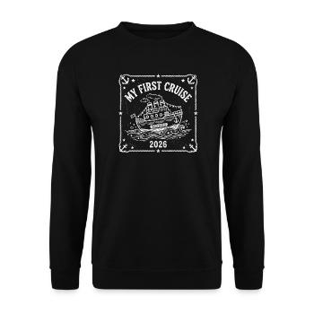 My first cruise in 2026 - Unisex Sweatshirt - black - Front - Alina (178cm) & Michal (187cm)