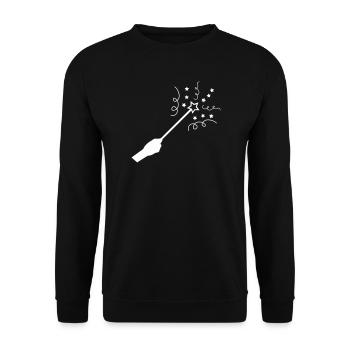 Baguette magique stellaire - Sweat-shirt Unisexe - noir - Devant - Alina (178cm) & Michal (187cm)