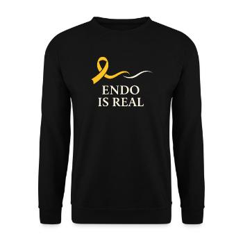 Sensibilisation à l’endométriose Guerrier de l’endo - Sweat-shirt Unisexe - noir - Devant - Alina (178cm) & Michal (187cm)