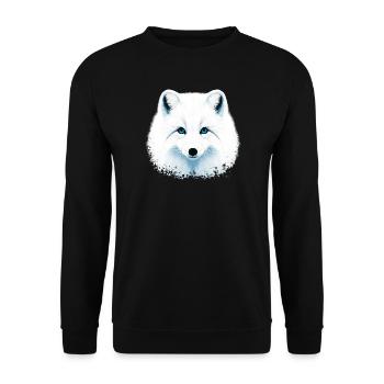 Arctic fox - Unisex Sweatshirt - black - Front - Alina (178cm) & Michal (187cm)