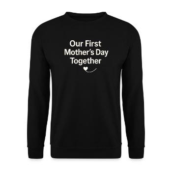 First Mother's Day Mom Baby Gift Idea Family - Unisex Sweatshirt - black - Front - Alina (178cm) & Michal (187cm)