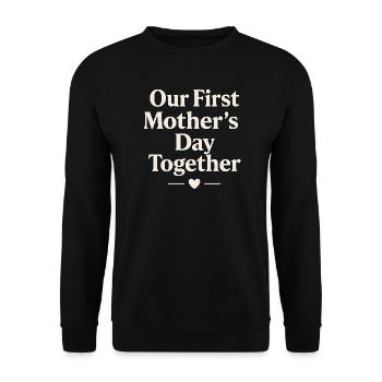 First Mother's Day Mom Baby Gift Idea Family - Unisex Sweatshirt - black - Front - Alina (178cm) & Michal (187cm)