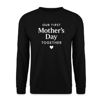 First Mother's Day Mom Baby Gift Idea Family - Unisex Sweatshirt - black - Front - Alina (178cm) & Michal (187cm)