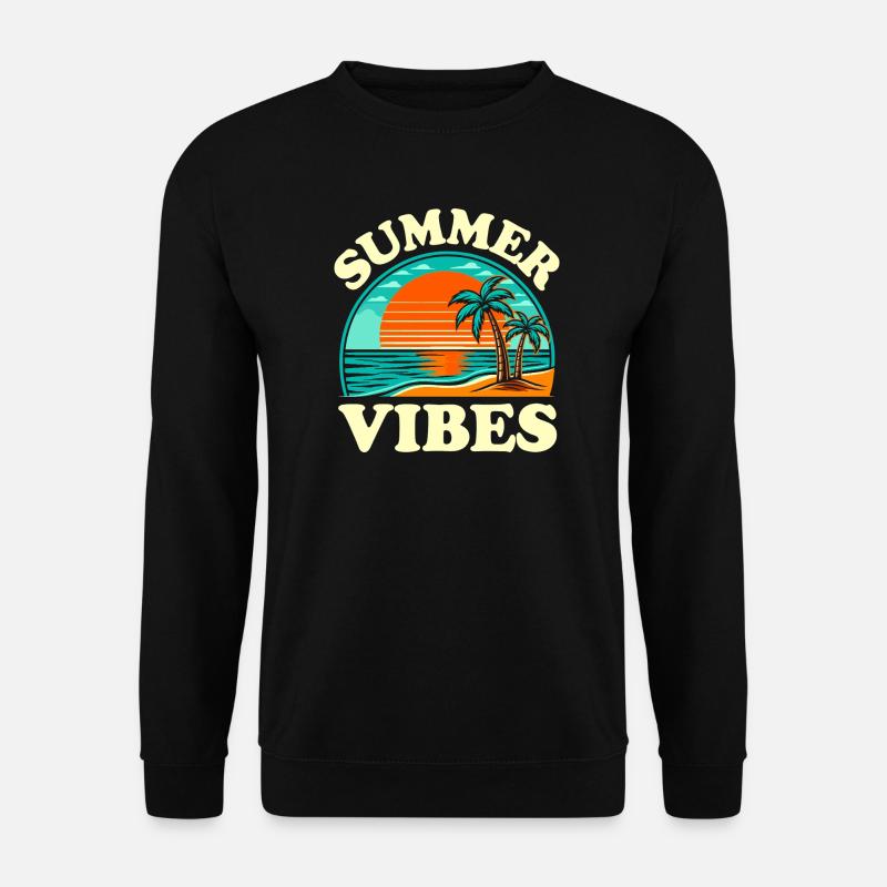 Sommer Vibes Strandsonne - Unisex Pullover - Schwarz