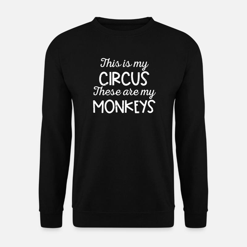 Circus Monkeys Typography - Unisex Sweatshirt - black