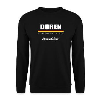 Düren - Unisex Pullover - Schwarz - Vorne - Alina (178cm) & Michal (187cm)