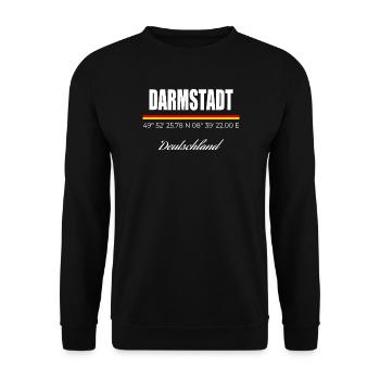 Darmstadt - Unisex Pullover - Schwarz - Vorne - Alina (178cm) & Michal (187cm)