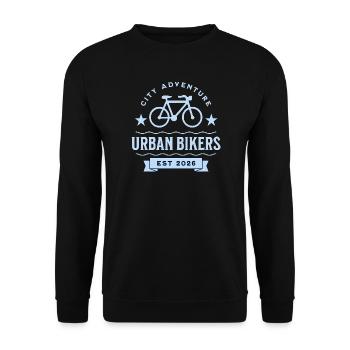 Urban Bikers geschaffen 2026 - Unisex Pullover - Schwarz - Vorne - Alina (178cm) & Michal (187cm)