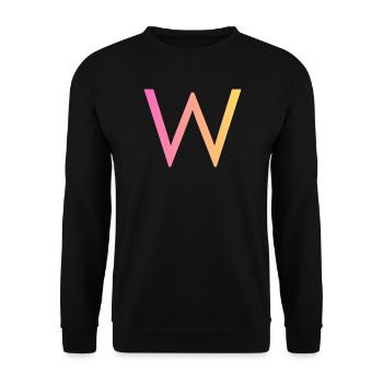W - Sweat-shirt Unisexe - noir - Devant - Alina (178cm) & Michal (187cm)