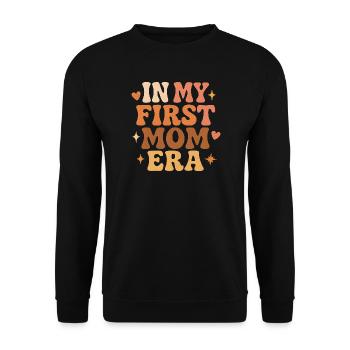 First Mother's Day Mom Gift Idea Family Groovy - Unisex Sweatshirt - black - Front - Alina (178cm) & Michal (187cm)