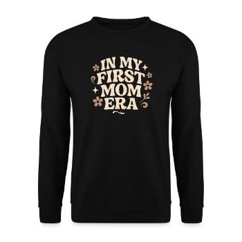First Mother's Day Mom Gift Idea Family Groovy - Unisex Sweatshirt - black - Front - Alina (178cm) & Michal (187cm)