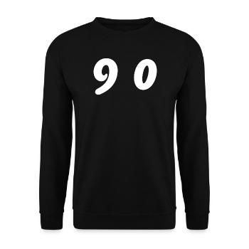 90. 90 ANS. 90e ANNIVERSAIRE. ANNIVERSAIRE 90 ANS. - Sweat-shirt Unisexe - noir - Devant - Alina (178cm) & Michal (187cm)