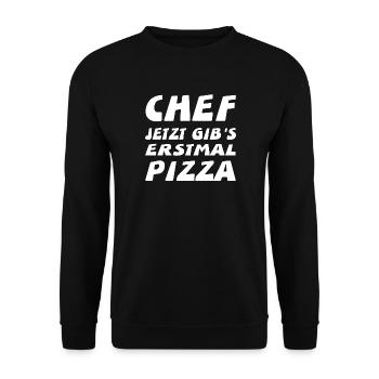 Pizza - Unisex Pullover - Schwarz - Vorne - Alina (178cm) & Michal (187cm)