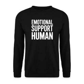 Emotional Support Human - Unisex Sweatshirt - black - Front - Alina (178cm) & Michal (187cm)