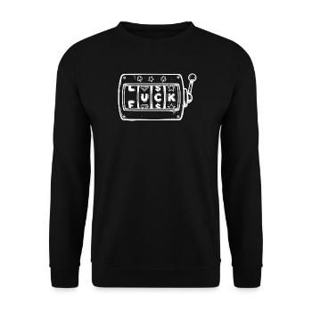 Lucky Bandit, Retro Slots Shirt, Hoodie - Unisex Sweatshirt - black - Front - Alina (178cm) & Michal (187cm)
