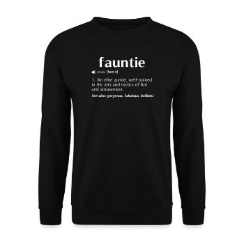 Fauntie Dictionary Tee - Unisex Pullover - Schwarz - Vorne - Alina (178cm) & Michal (187cm)