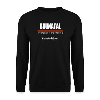 Baunatal - Unisex Pullover - Schwarz - Vorne - Alina (178cm) & Michal (187cm)