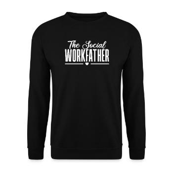 Social Worker Quota Workfather Social Work - Unisex Sweatshirt - black - Front - Alina (178cm) & Michal (187cm)
