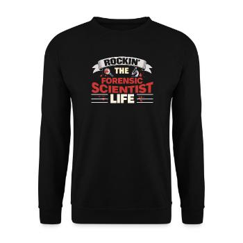 Rockin The Forensic Scientist Life Everyday Life - Unisex Sweatshirt - black - Front - Alina (178cm) & Michal (187cm)