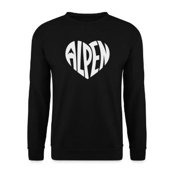 Alpine Heart Design - Variable Design Colour - Unisex Sweatshirt - black - Front - Alina (178cm) & Michal (187cm)
