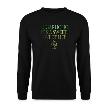 Sugarholic It's A Sweet Life - Unisex Sweatshirt - black - Front - Alina (178cm) & Michal (187cm)
