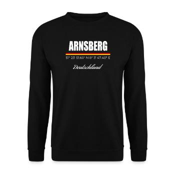 Arnsberg - Unisex Pullover - Schwarz - Vorne - Alina (178cm) & Michal (187cm)