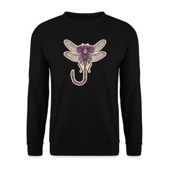 Coole Libelle - Unisex Pullover - Schwarz - Vorne - Alina (178cm) & Michal (187cm)